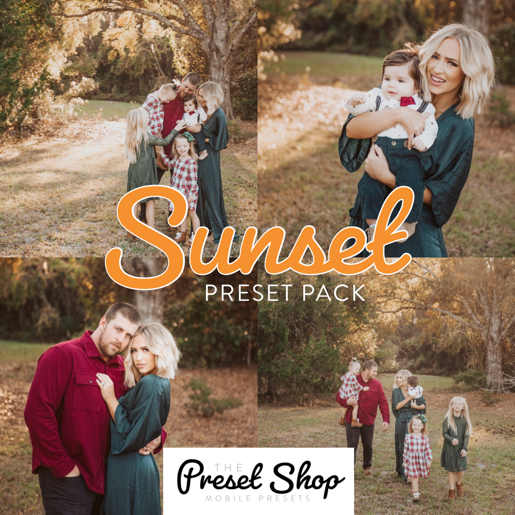 Sunset Preset Pack | The Preset Shop